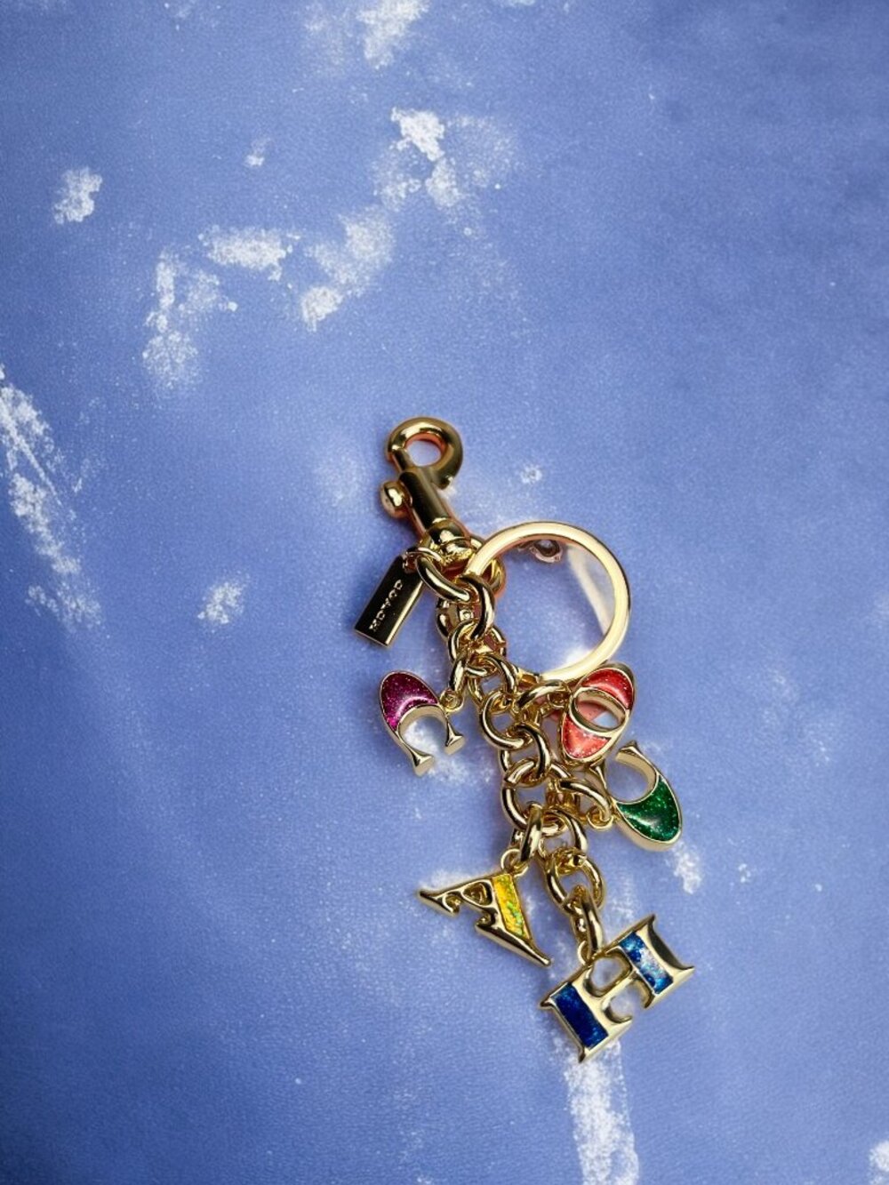 🌸Coach Multicolor Key Holder with Gold Accents - Picture 4 of 8